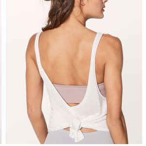 LULULEMON Cream White Heart Opener Knit Cami *Taryn Toomey Collection 2